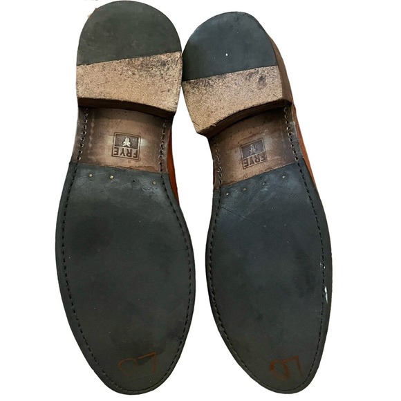 Frye Shirley Artisan Tall Riding Boots Brown Leather Pull On - Picture 6 of 15